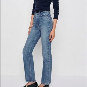 Reformation Cynthia High Rise Straight Cropped Jeans